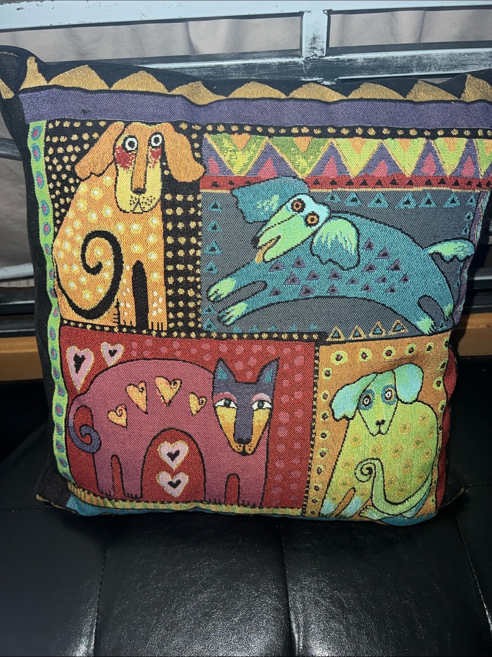 Laurel Burch Mythical Dog Decorative Pillow